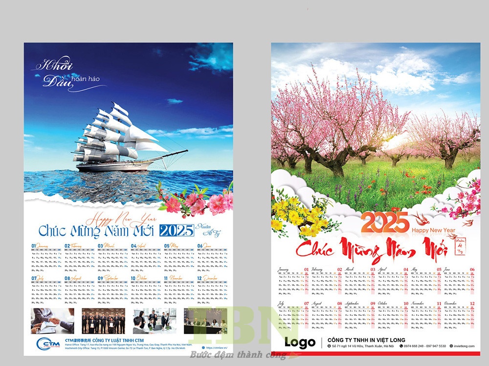 Kích thước lịch treo tường 1 tờ 