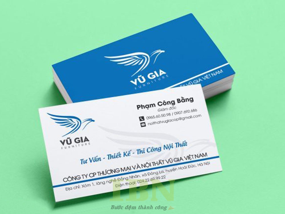 Mẫu card visit công ty thiết kế thi công nội thất