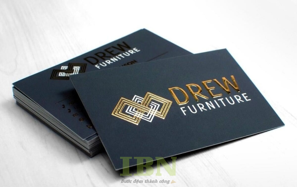 Mẫu name card nội thất dập nổi