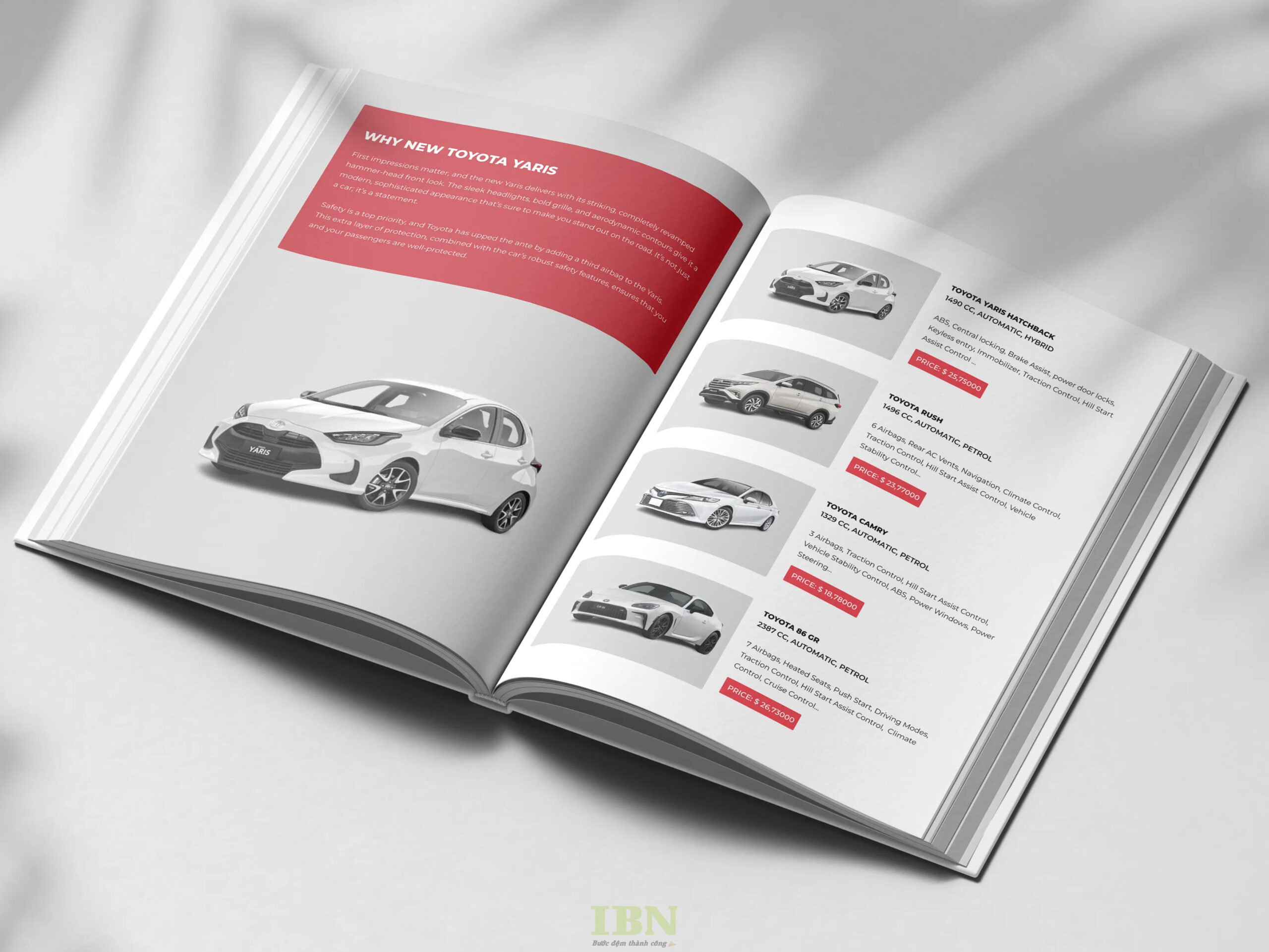 Mẫu catalogue quảng cáo các dòng xe ô tô