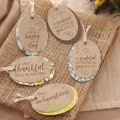Mẫu tag cảm ơn bằng giấy kraft hình tròn