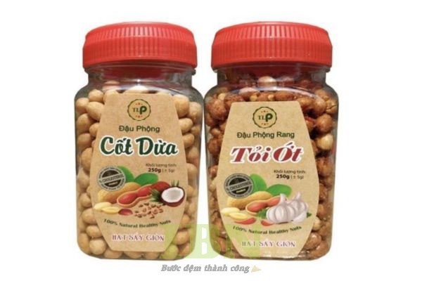Mẫu tem dán hũ đậu phộng