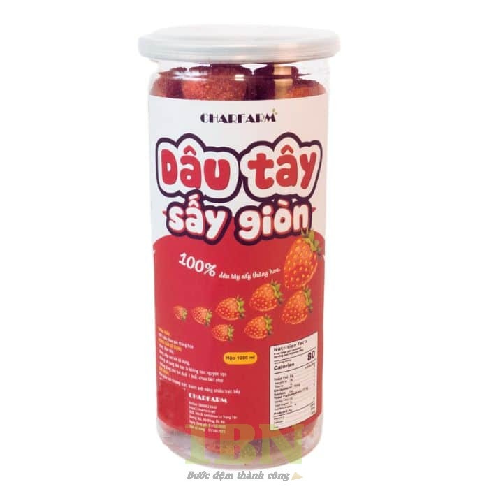 Mẫu tem dán thân hộp đựng dâu tây