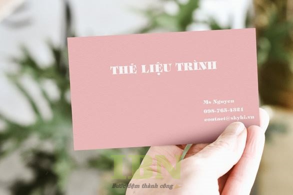 Mẫu thẻ liệu trình spa tone hồng nhẹ nhàng