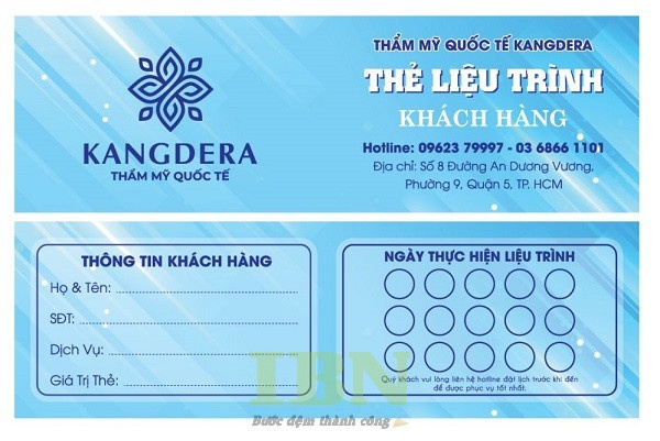 Mẫu thẻ liệu trình spa dáng dài