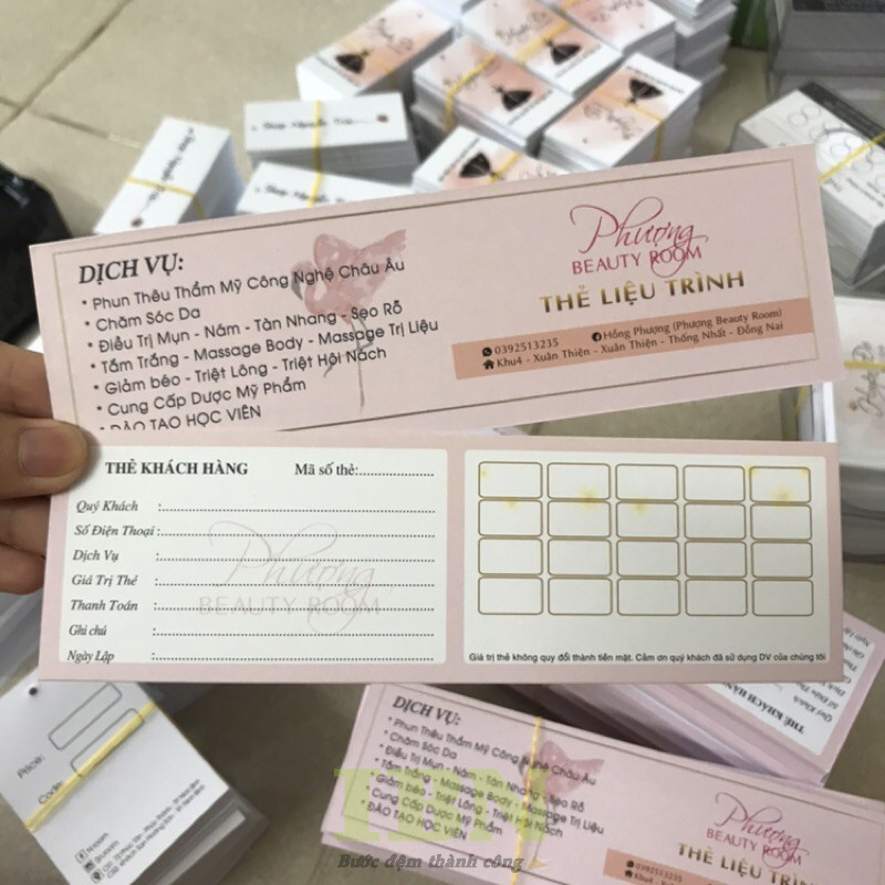 Mẫu thẻ dịch vụ spa card visit thiết kế sang trọng