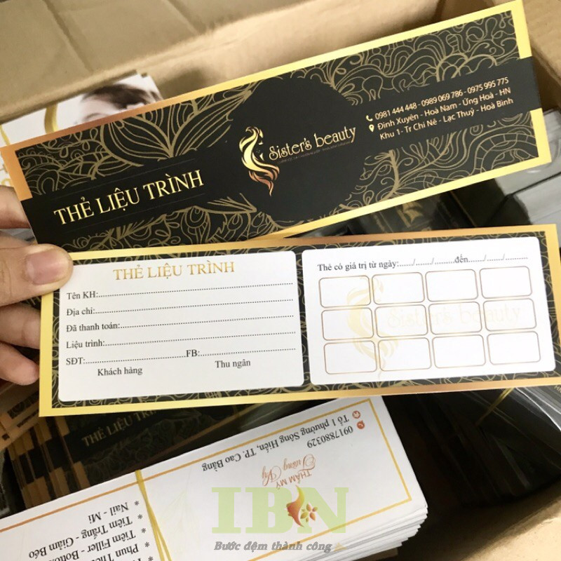 Mẫu thẻ liệu trình spa thiêt kế sang trọng đẹp mắt