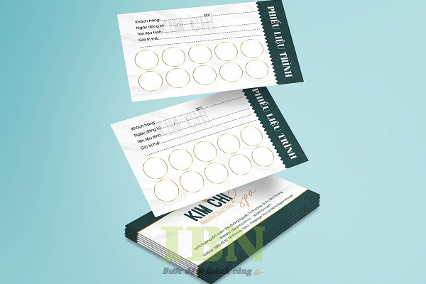 Mẫu thẻ dịch vụ spa card visit
