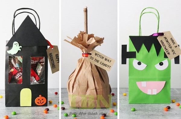 Mẫu túi giấy đựng bánh kẹo tự làm