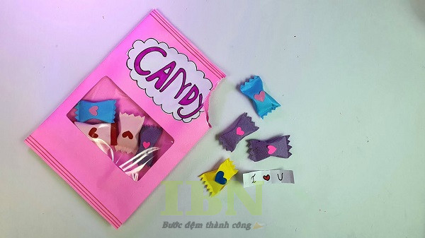 Mẫu túi giấy đựng bánh kẹo handmade đáng yêu