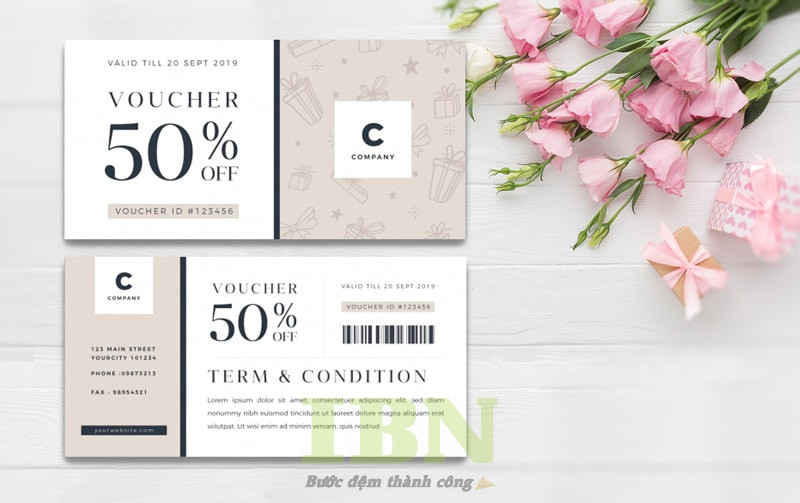 Mẫu voucher spa giảm giá 50%