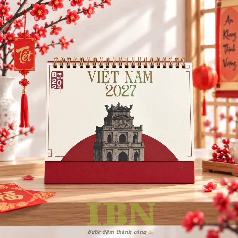 Các kích thước phổ biến của lịch để bàn chữ A