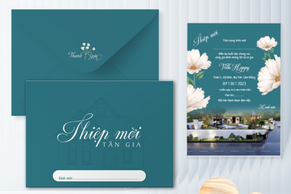 thiệp mời bằng giấy bristol