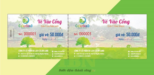 Mẫu vé vào cổng giá rẻ, in ấn theo yêu cầu