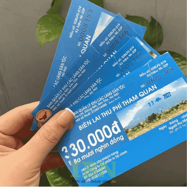 Mẫu vé vào cổng khu du lịch
