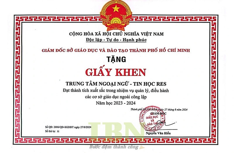 Kích thước giấy khen chuẩn