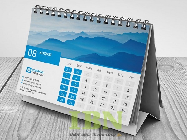 Các chất liệu thường dùng để in lịch để bàn chữ A
