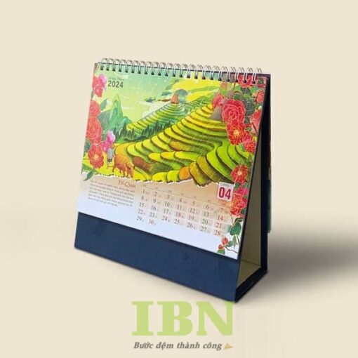 Mẫu lịch để bàn chữ A đẹp, thiết kế ấn tượng