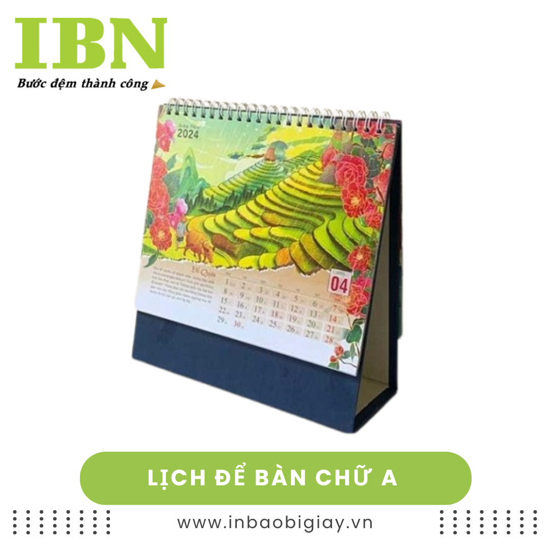 Lịch Để Bàn Chữ A 17 Lịch để bàn chữ A