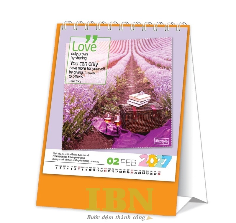 Lịch Để Bàn Chữ A 2