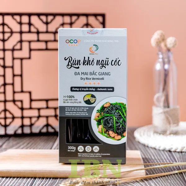 Thông tin cần in trên hộp giấy đựng bún khô