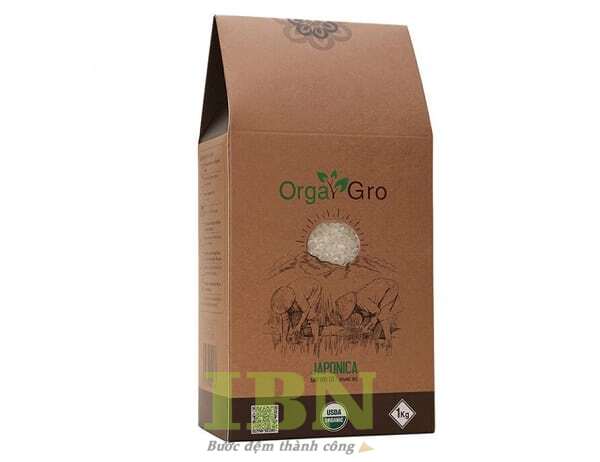 Mẫu hộp giấy đựng gạo có cửa sổ trong suốt