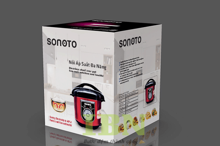 Mẫu hộp giấy đựng nồi áp suất