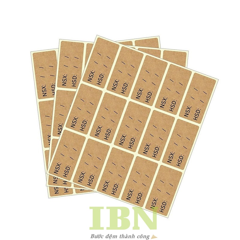 Mẫu decal tem nhãn giấy kraft
