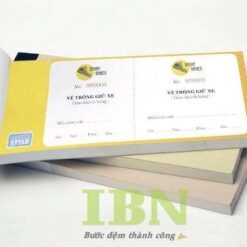 Mẫu vé giữ xe thiết kế theo yêu cầu