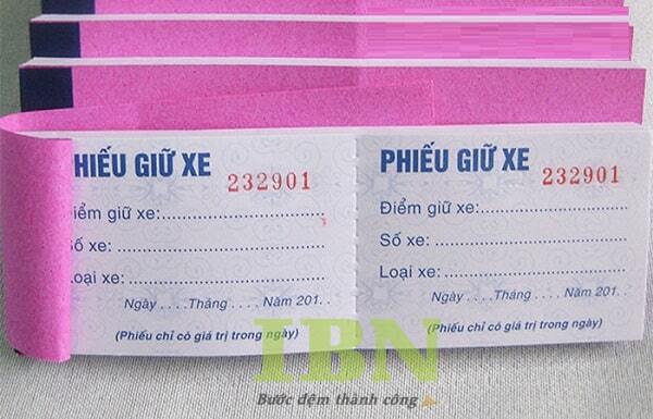 Báo giá in vé xe, in vé giữ xe tại xưởng In Bảo Ngọc