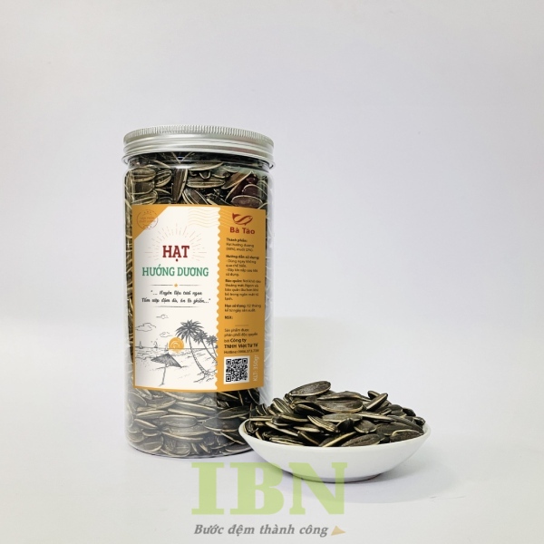 Mẫu tem hạt hướng dương bằng decal giấy cán màng bóng