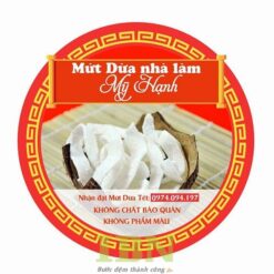 Mẫu tem dán mứt dừa nhà làm