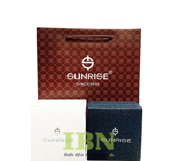 Mẫu túi giấy đựng đồng hồ ép kim tên thương hiệu