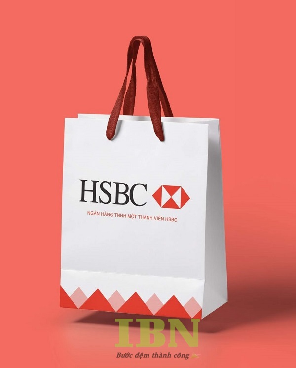 Mẫu túi giấy cao cấp của ngân hàng HSBC