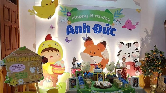 Mẫu backgroud sinh nhật đáng yêu cho bé trai