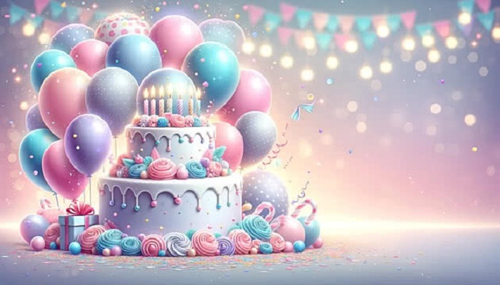 Mẫu backgroud sinh nhật tinh tế màu tím