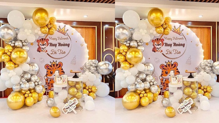 Mẫu backgroud sinh nhật đẹp màu vàng