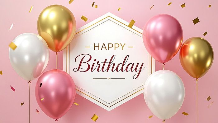 Mẫu backgroud sinh nhật đẹp, màu hồng