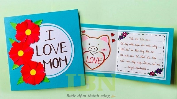 Mẫu thiệp chúc mừng sinh nhật đáng yêu cho mẹ