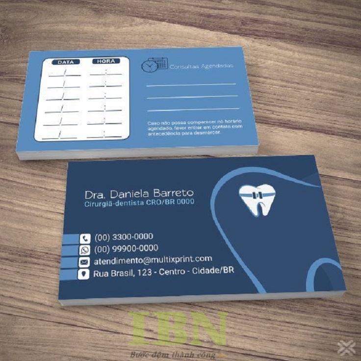 Mẫu card visit nha khoa đẹp, sang trọng