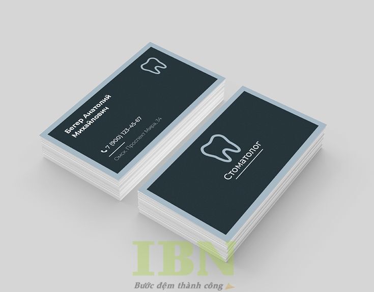 Mẫu name card nha khoa ấn tượng
