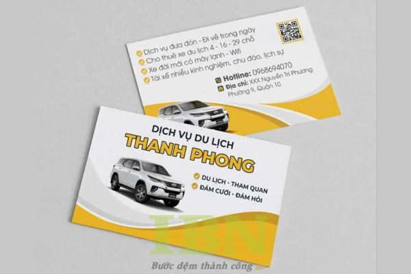Mẫu card visit xe du lịch - nhà xe Thanh Phương
