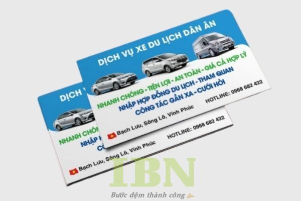 Mẫu card visit xe du lịch đẹp, thiết kế đơn giản