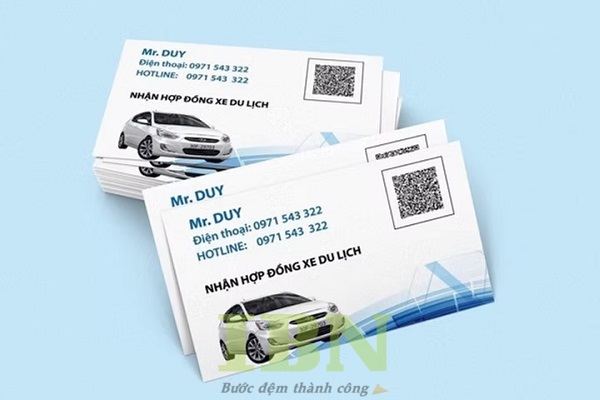 Mẫu card visit xe du lịch phong cách tối giản, thu hút