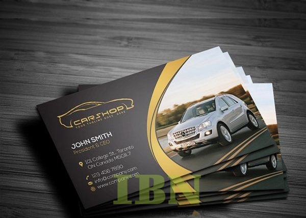 Mẫu card visit xe du lịch phong cách mạnh mẽ, sang trọng