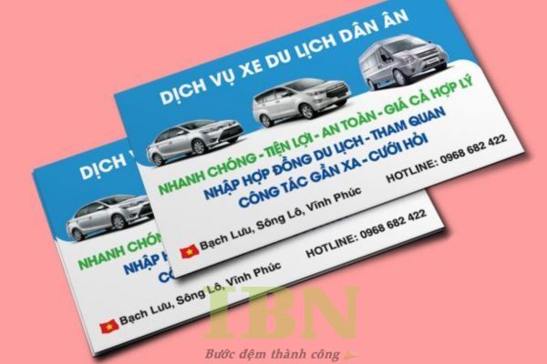 Mẫu card visit xe du lịch , cho thuê xe tự lái