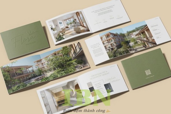 Mẫu catalogue bất động sản đẹp, thiết kế dáng ngang