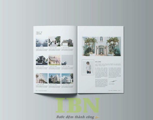 Mẫu catalogue bất động sản đẹp, thiết kế dáng đứng
