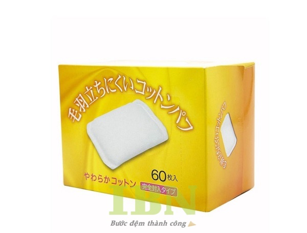 Mẫu hộp giấy đựng bông tẩy trang hình chữ nhật