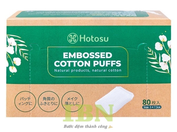 Mẫu hộp giấy đựng bông tẩy trang kiểu nắp dán có cấn răng cưa